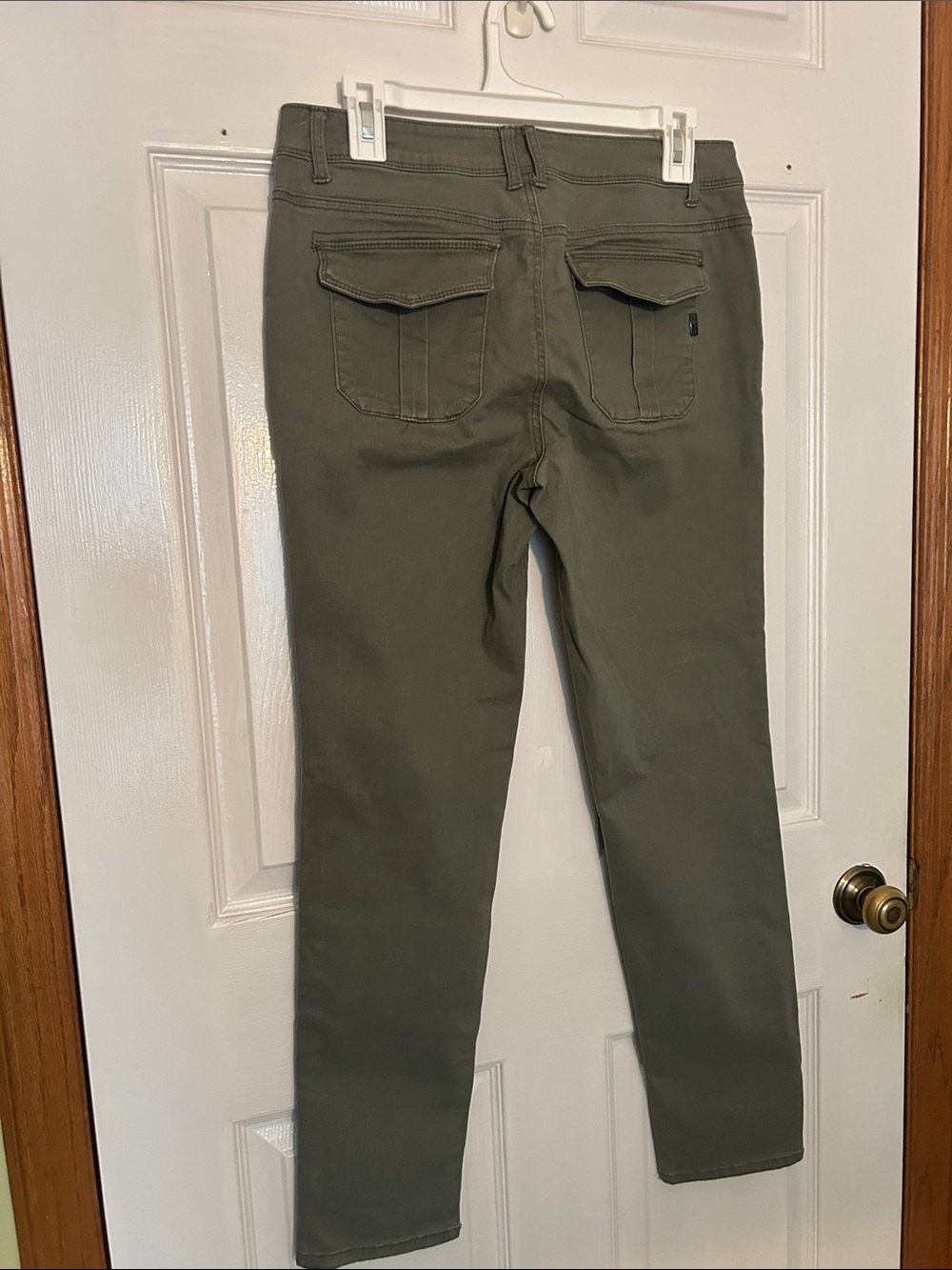 1822 Denim Olive Green Slim Straight Chinos